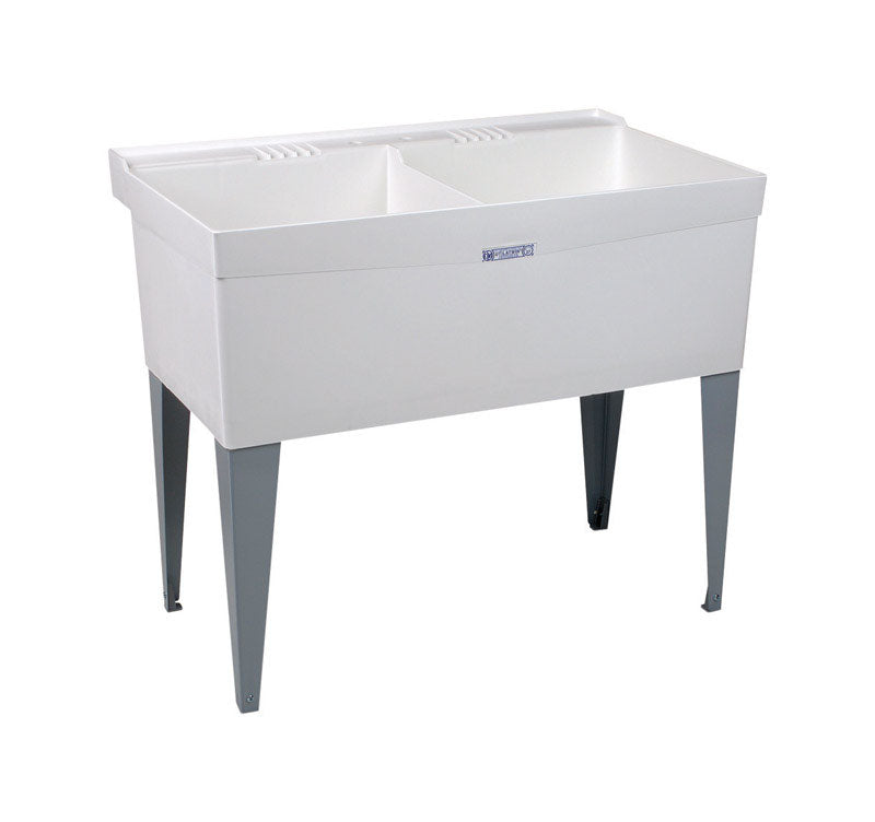 MUSTEE - Mustee Utilatwin 40 in. W X 24 in. D Double Thermoplastic Laundry Tub