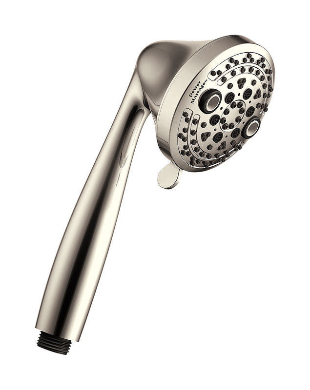 OXYGENICS - Oxygenics Brushed Nickel ABS 5 settings Handheld Showerhead 1.75 gpm