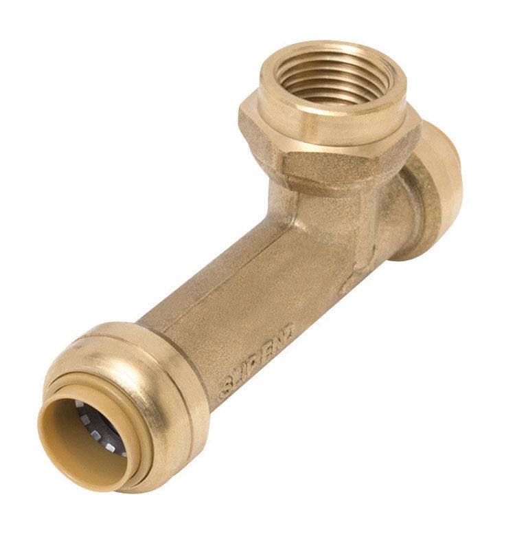 SHARKBITE - SharkBite Push to Connect 1/2 in. PTC X 1/2 in. D PTC Brass Slip Tee [U3482LFA]