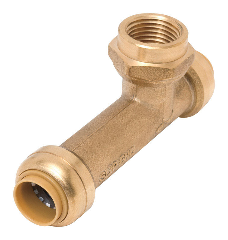 SHARKBITE - SharkBite Push to Connect 3/4 in. PTC X 3/4 in. D PTC Brass Threaded Center Tee
