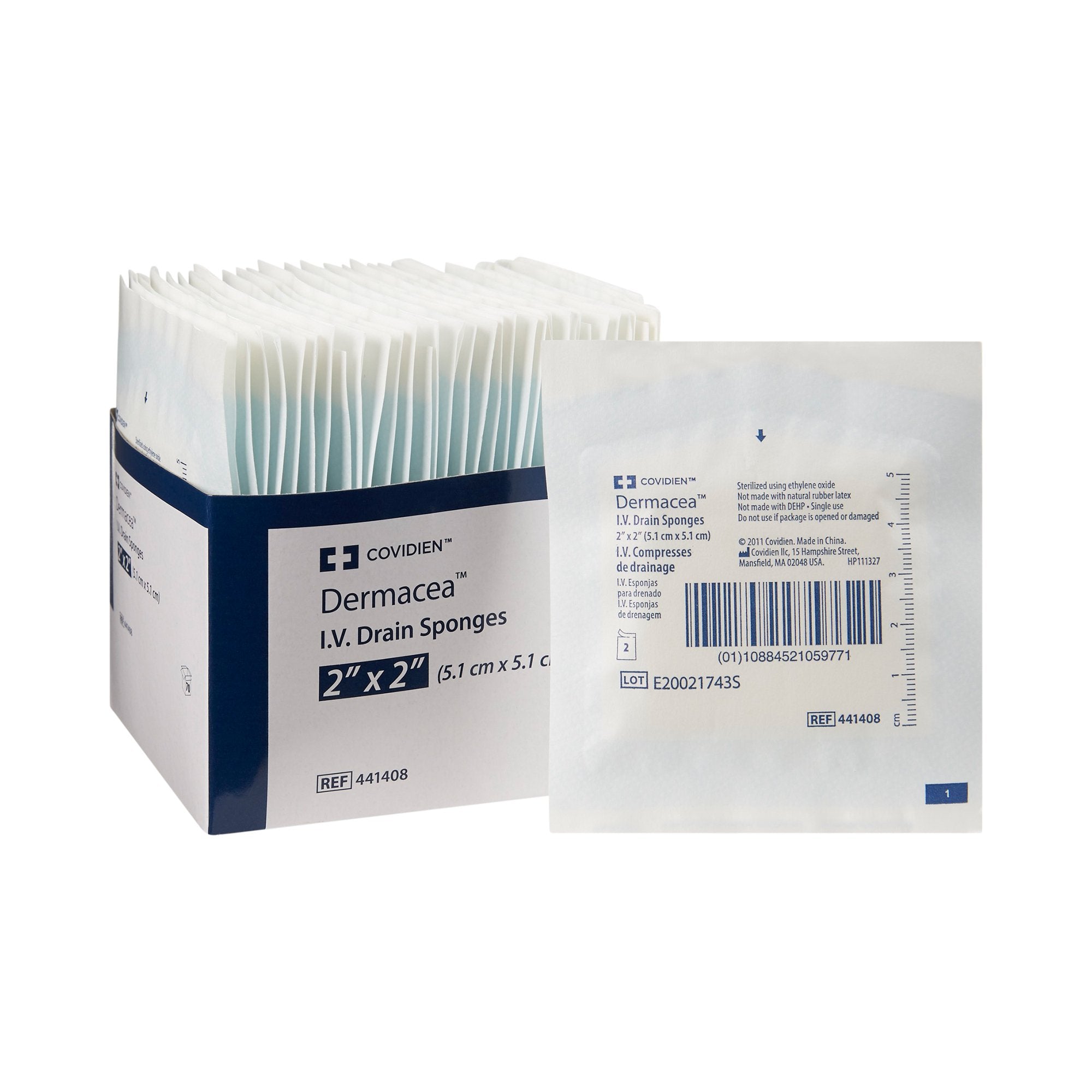 Cardinal - I.V. Sponge Dermacea™ 2 X 2 Inch 6-Ply Sterile 2 per Pack [35/BX]