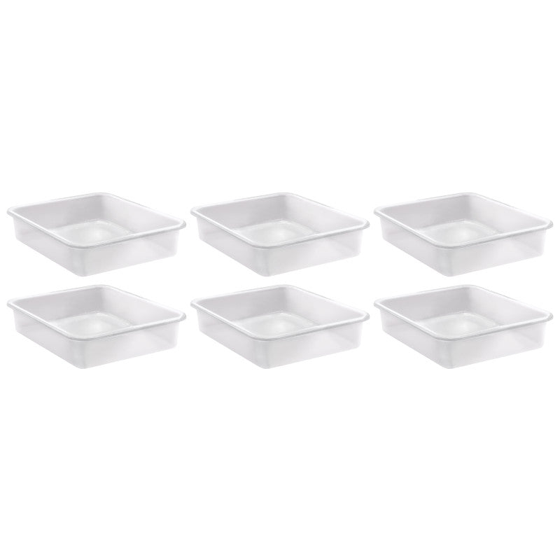 TEACHER CREATED RESOURCES - Large Plastic Letter Tray, Clear, Pack of 6