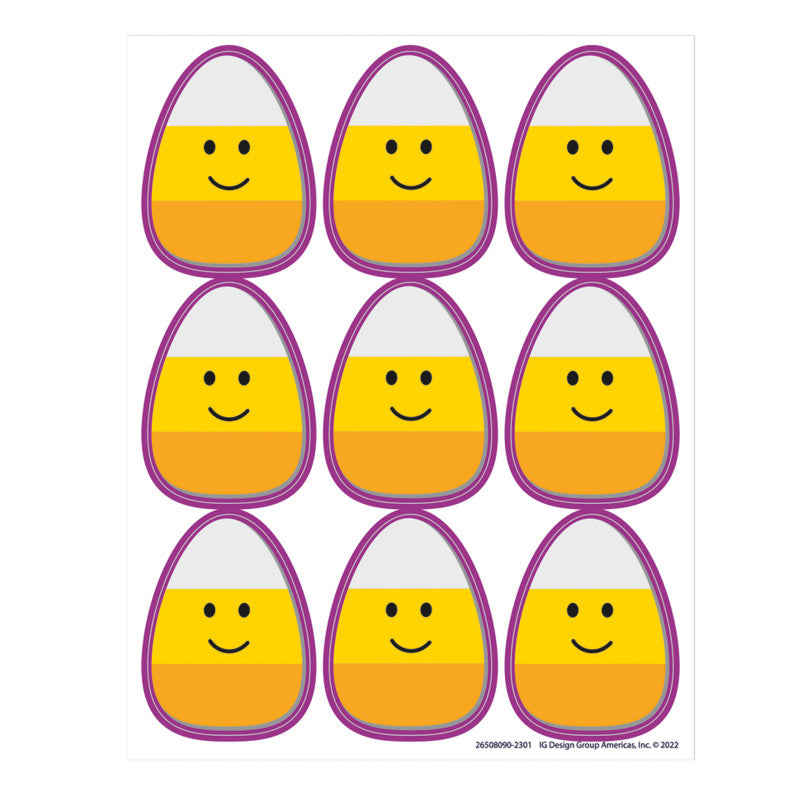 EUREKA - Candy Corn Giant Stickers, 36 Per Pack, 12 Packs