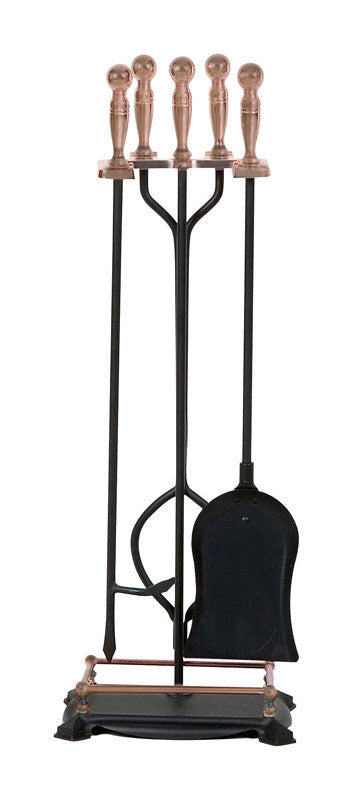 PANACEA - Panacea Black Antique Metal Fireplace Tool Set