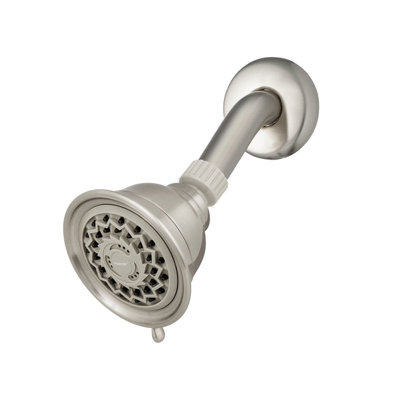 WATERPIK - Waterpik PowerSpray Plus Brushed Nickel 3 settings Showerhead 1.8 gpm