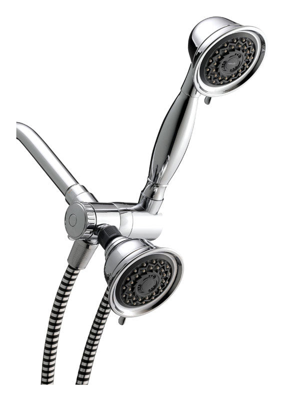 WATERPIK - Waterpik PowerSpray Plus Chrome 3 settings Showerhead Combo 1.8 gpm