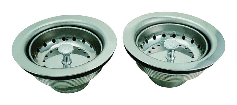 KEENEY - Keeney 3-1/2 in. Chrome Stainless Steel Sink Strainer