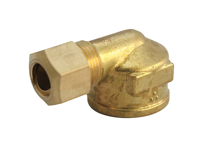 JMF COMPANY - JMF Company 3/8 in. Compression X 1/4 in. D FPT Brass 90 Degree Elbow - Case of 5