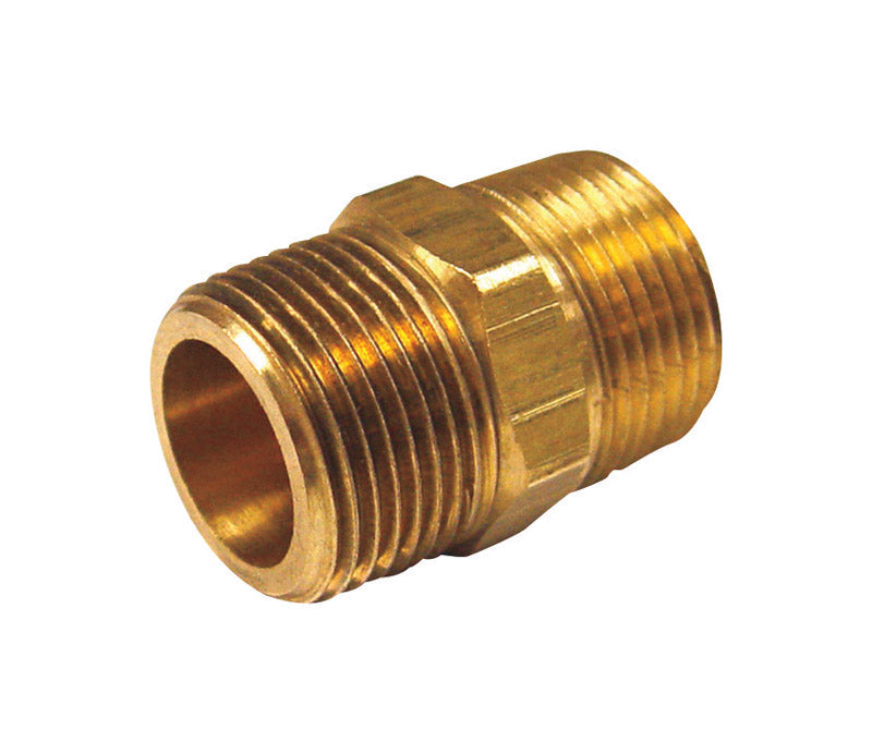 JMF COMPANY - JMF Company 1/2 in. MPT X 1/4 in. D MPT Brass Reducing Hex Nipple