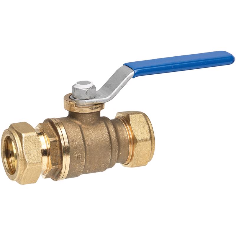 B & K - Homewerks 1 in. Brass Compression Ball Valve Standard Port