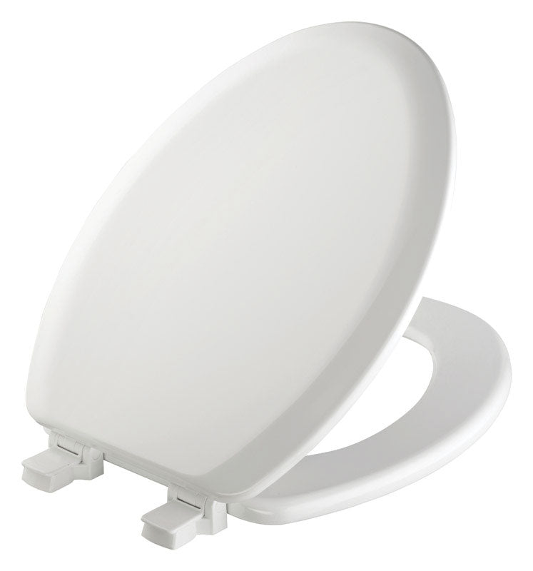 B & K - Bemis Elongated White Molded Wood Toilet Seat [141EC-000]