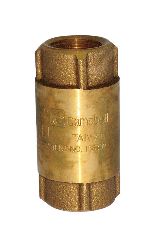B & K - Campbell 1/2 in. D X 1/2 in. D FIP Red Brass Spring Loaded Check Valve