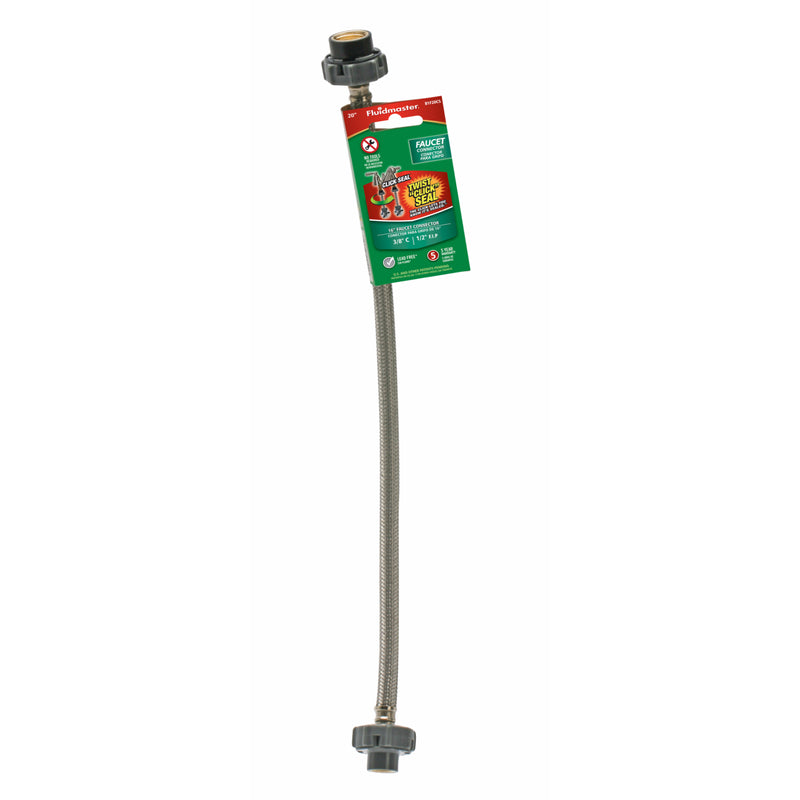 B & K - Fluidmaster 3/8 in. Compression X 1/2 in. D FIP 30 in. Stainless Steel Supply Line