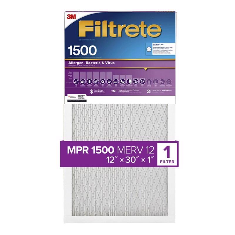 FILTRETE - Filtrete 12 in. W X 30 in. H X 1 in. D 12 MERV Pleated Air Filter 1 pk - Case of 4