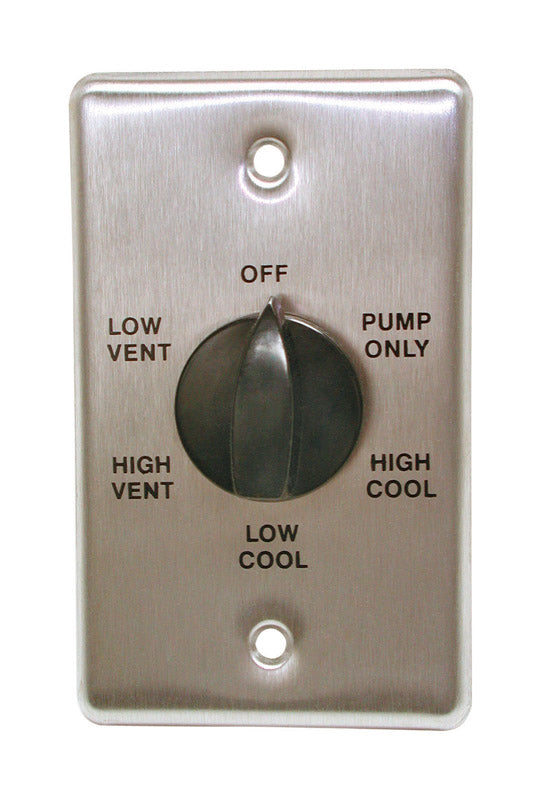 B & K - Dial Black Metal Evaporative Cooler Wall Switch