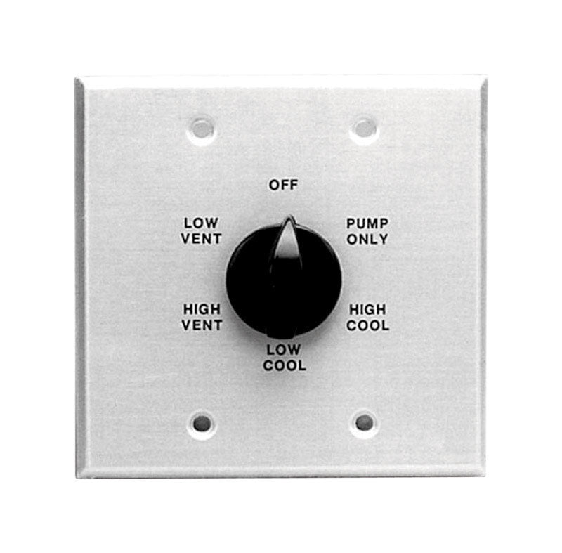 B & K - Dial 1-1/4 in. H X 5-3/4 in. W Black Metal Evaporative Cooler Wall Switch