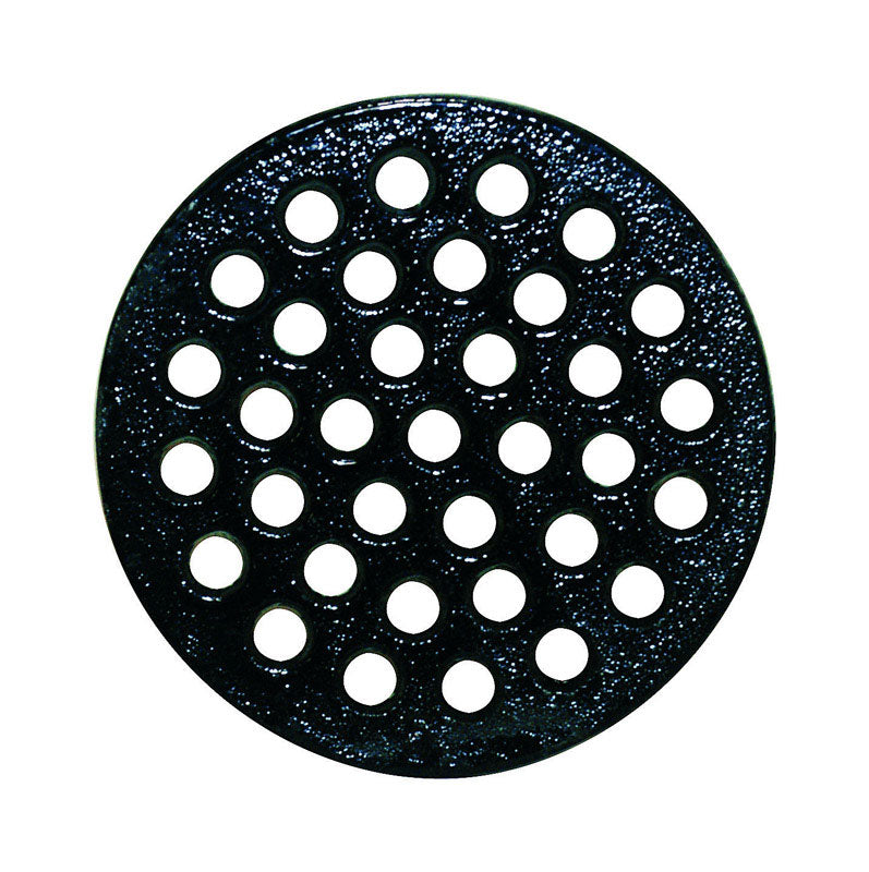 B & K - Sioux Chief 6 in. Epoxy Coated Black Round Cast Iron Floor Drain Strainer