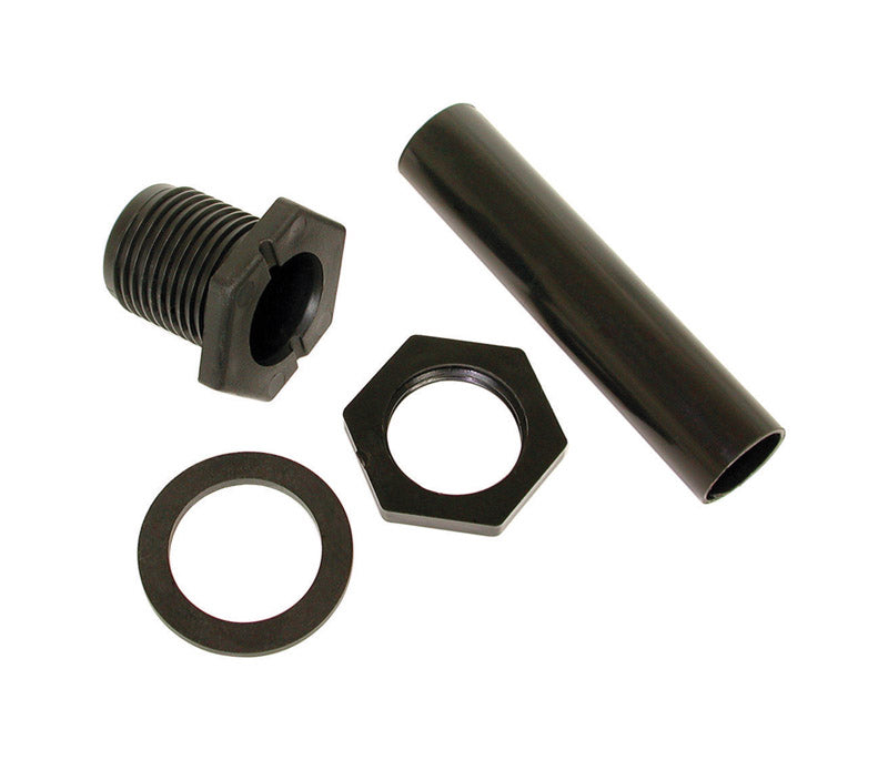 B & K - Dial 4 in. H X 5 in. W Black Plastic Drain and Pipe Kit