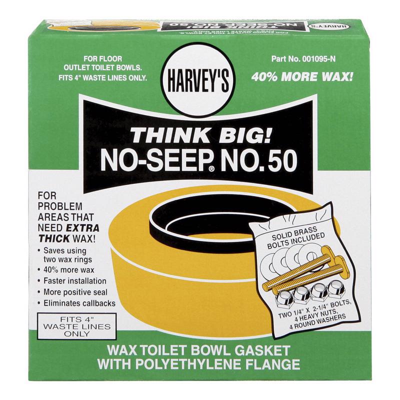 B & K - Harvey's Toilet Bowl Gasket with Wax & Flange Polyethylene [001095-N]