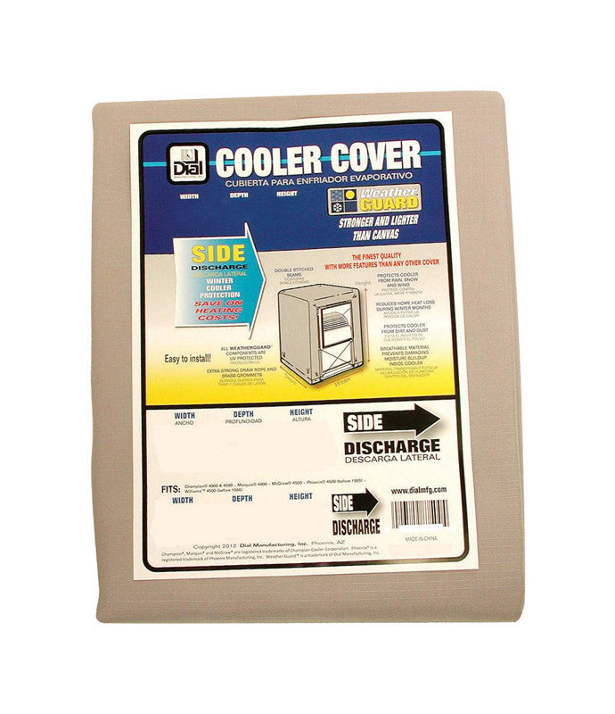 DIAL - Dial 28 in. H X 28 in. W Gray Polyester Evaporative Cooler Cover