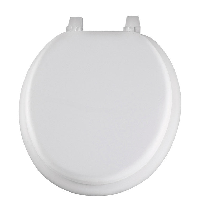 MAYFAIR - Bemis Round White Vinyl Toilet Seat