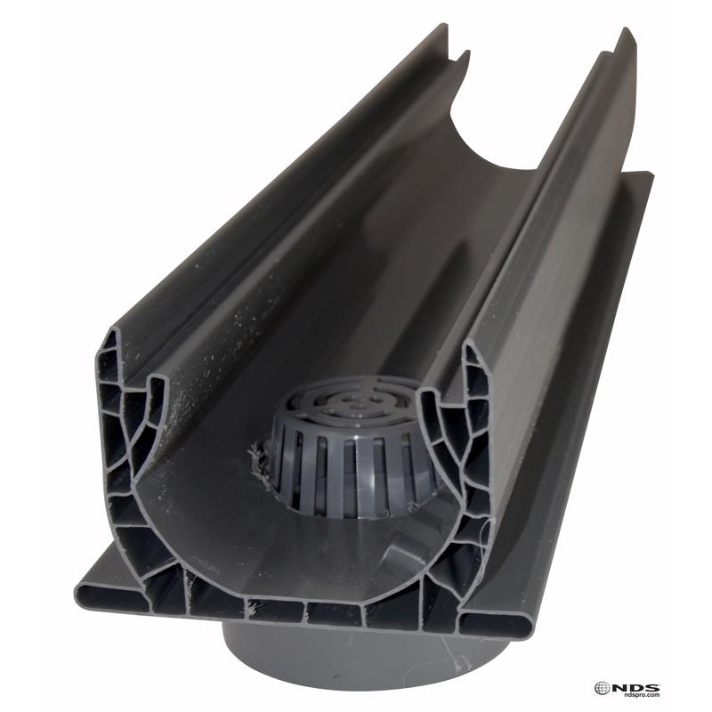B & K - NDS Spee-D 5.75 in. W X 3.75 in. D Channel Basin with Bottom Outlet