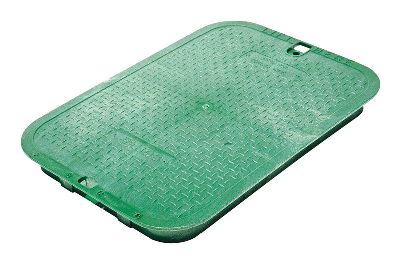 B & K - NDS 14.9 in. W X 2 in. H Rectangular Valve Box Cover Green