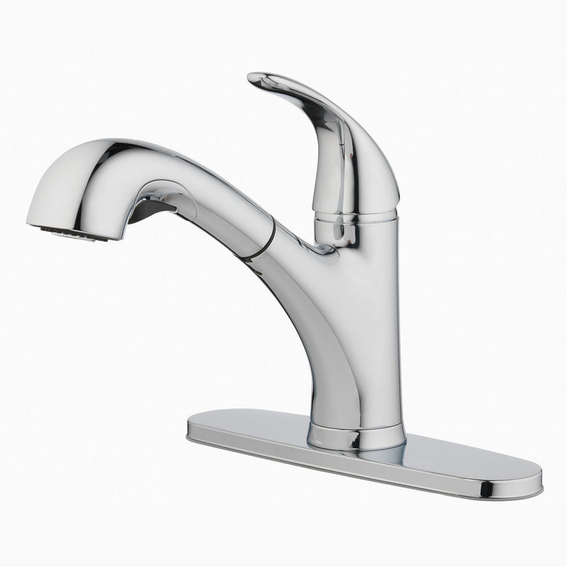 OAKBROOK - OakBrook Pacifica One Handle Brushed Nickel Pull-Out Kitchen Faucet