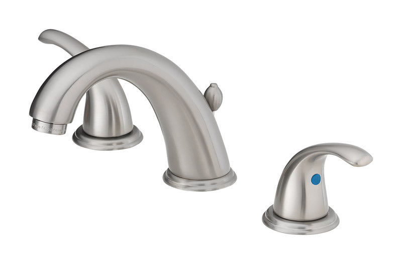 OAKBROOK - OakBrook Brushed Nickel Widespread Bathroom Sink Faucet 6in. - 12 in.