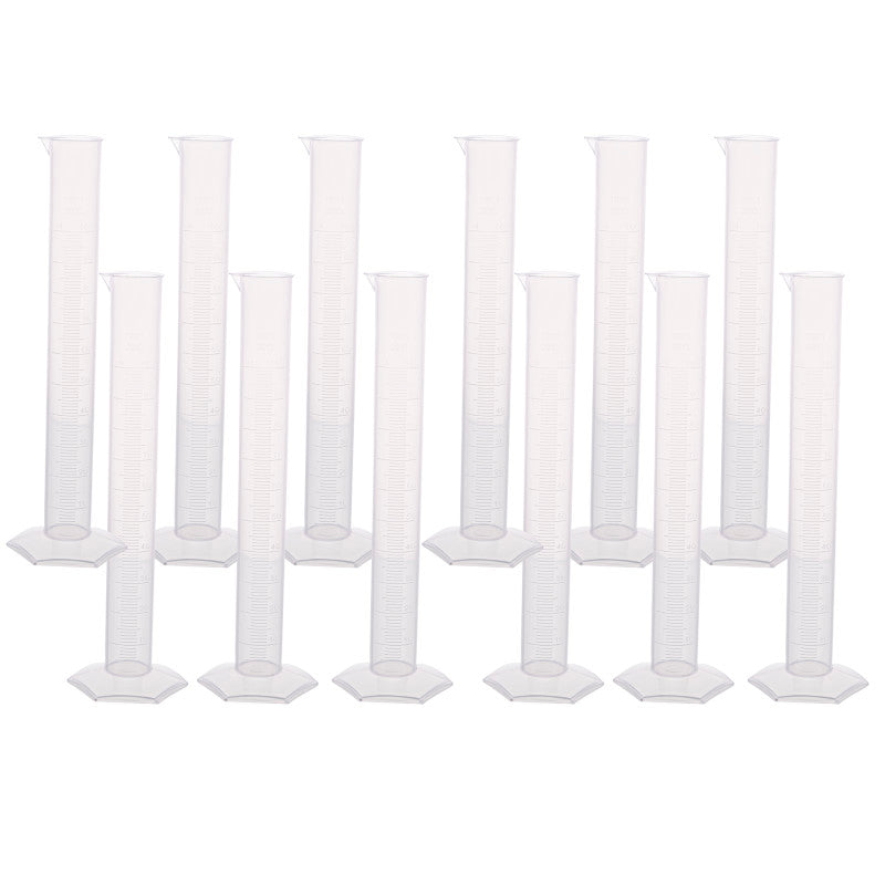 SUPERTEK - Polypropylene Measuring Cylinder, Hexagonal Base, 100ml, Pack of 12