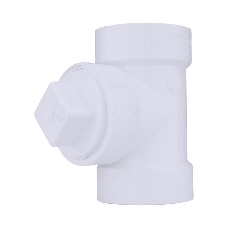 CHARLOTTE PIPE - Charlotte Pipe 2 in. Hub X 2 in. D Hub PVC Cleanout Tee 1 pk