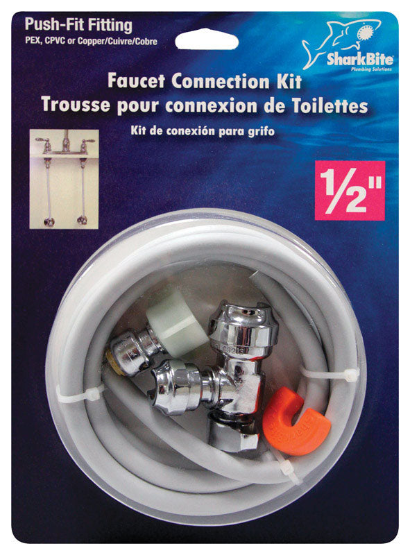 SHARKBITE - SharkBite 1/2 in. Push Fit X 1/4 in. D Push to Fit 10 ft. Stainless Steel Installation Kit
