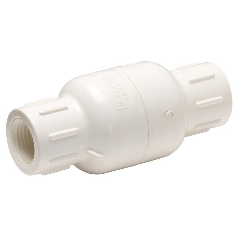 KBI - Homewerks 1/2 in. D X 1/2 in. D FIP PVC Spring Loaded Check Valve