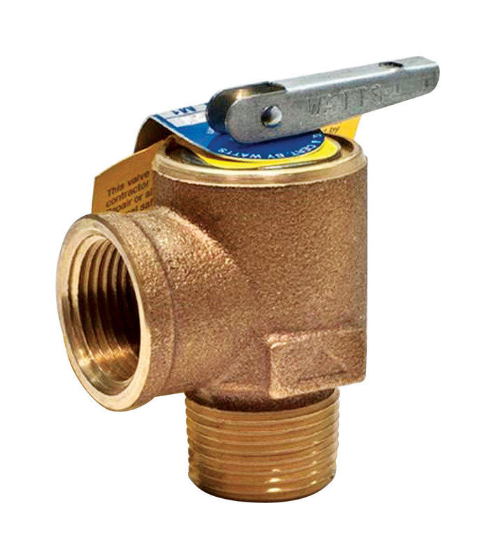 WATTS - Watts 3/4 in. FPT in. X 3/4 in. MPT Brass Boiler Pressure Relief Valve