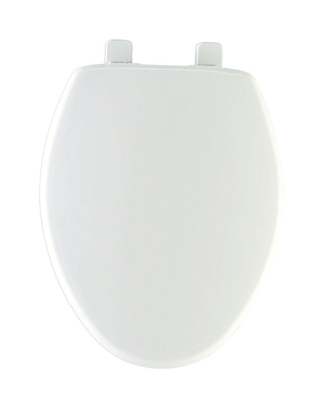 B & K - Bemis Slow Close Elongated White Plastic Toilet Seat [180SLOW-000]