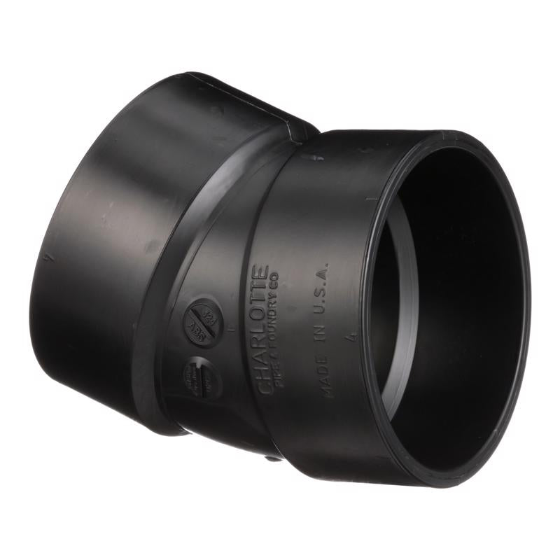 CHARLOTTE PIPE - Charlotte Pipe 4 in. Hub X 4 in. D Hub ABS Elbow