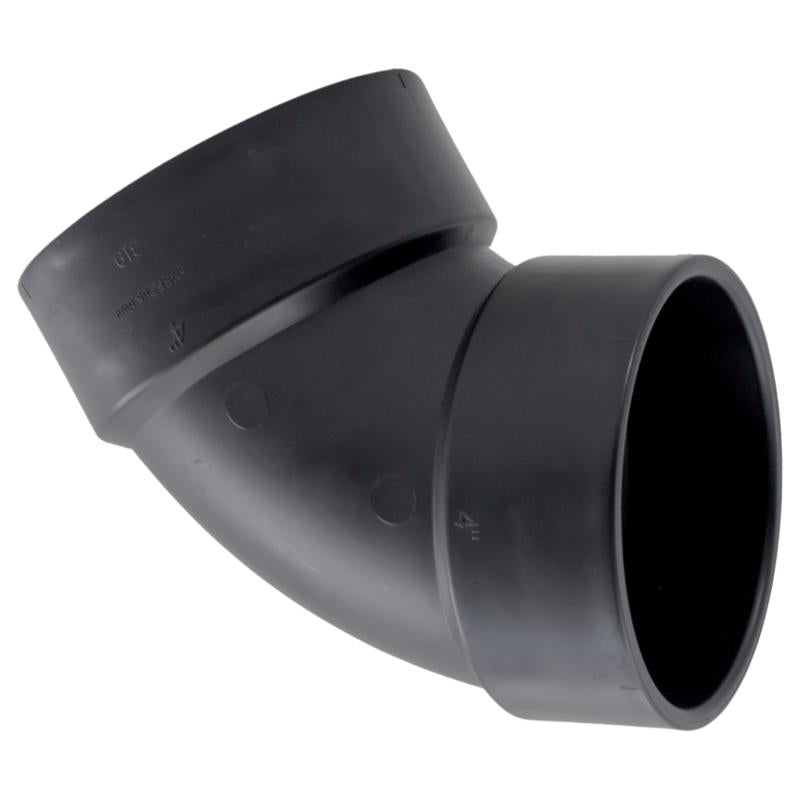 CHARLOTTE PIPE - Charlotte Pipe 4 in. Hub X 4 in. D Hub ABS 60 Degree Elbow