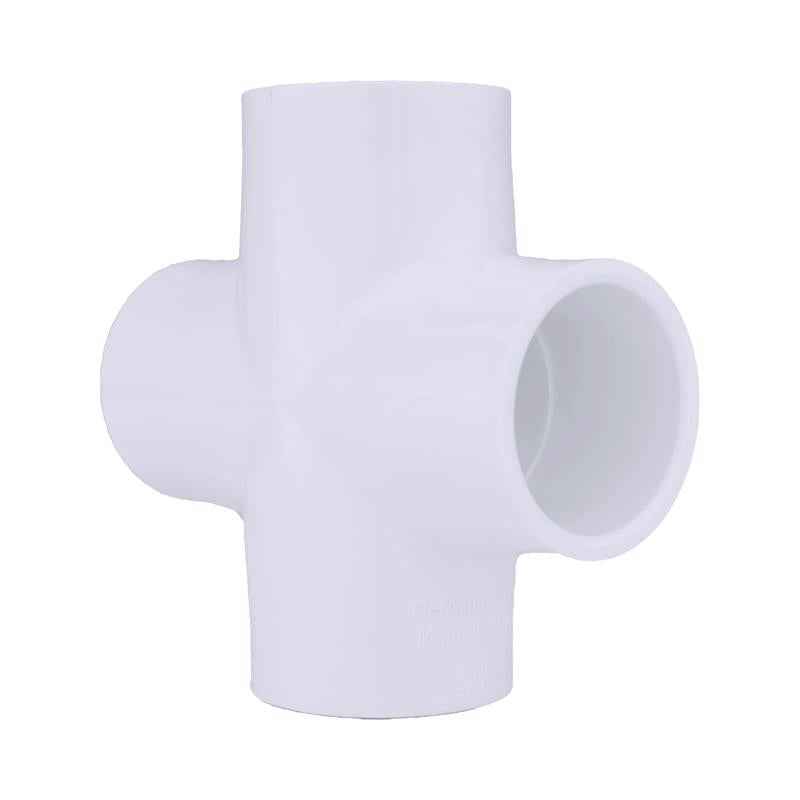 CHARLOTTE - Charlotte Pipe Schedule 40 1/2 in. Slip X 1/2 in. D Slip PVC Cross 1 pk