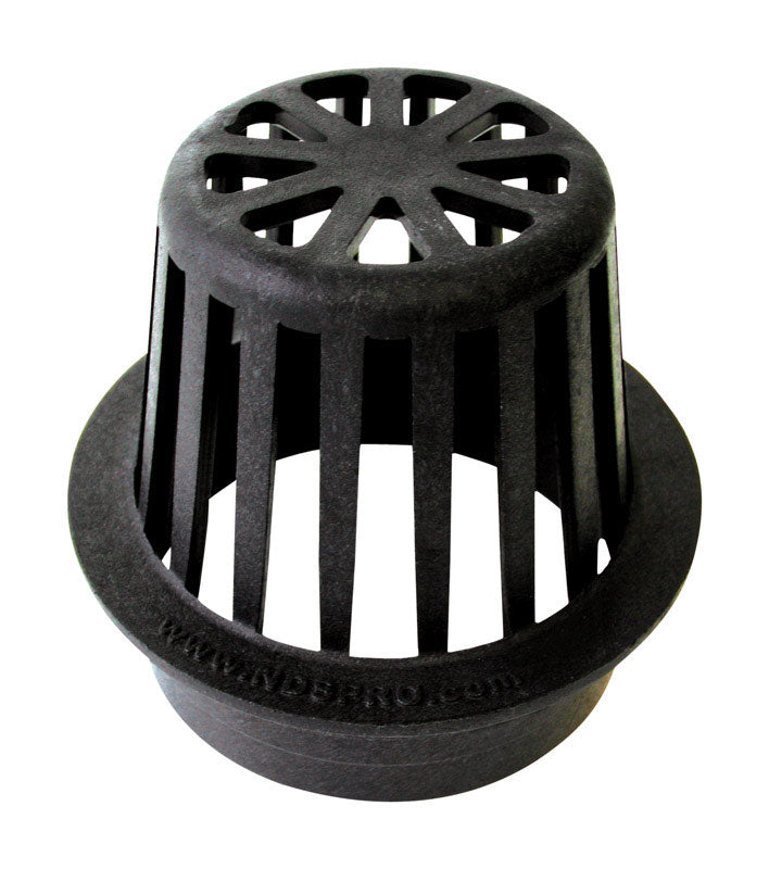 B & K - NDS 3 in. Black Round Polyolefin Atrium Grate