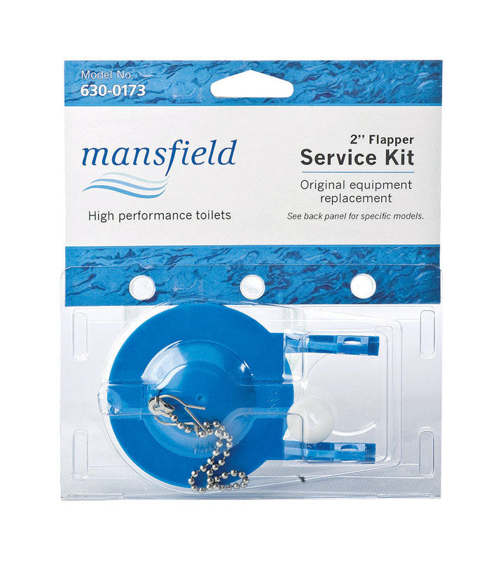 B & K - Mansfield Toilet Flapper Blue Rubber For Universal