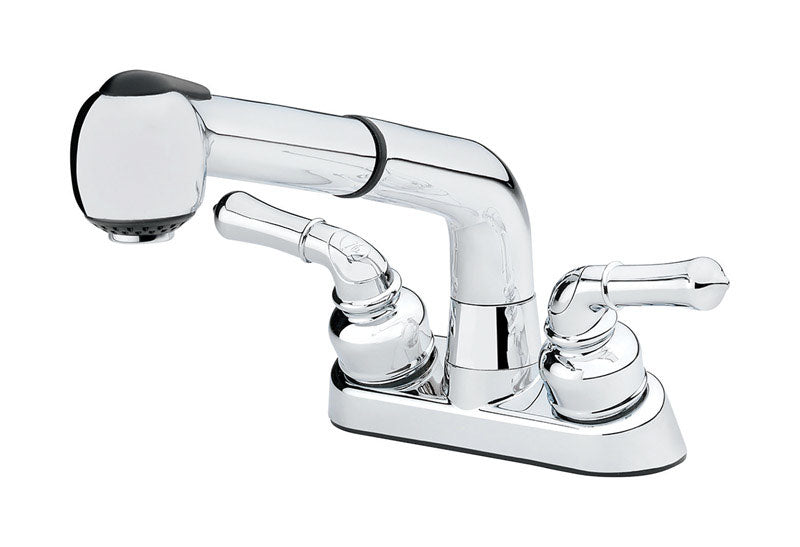 HOMEWERKS - Homewerks Pullout Two Handle Chrome Laundry Faucet