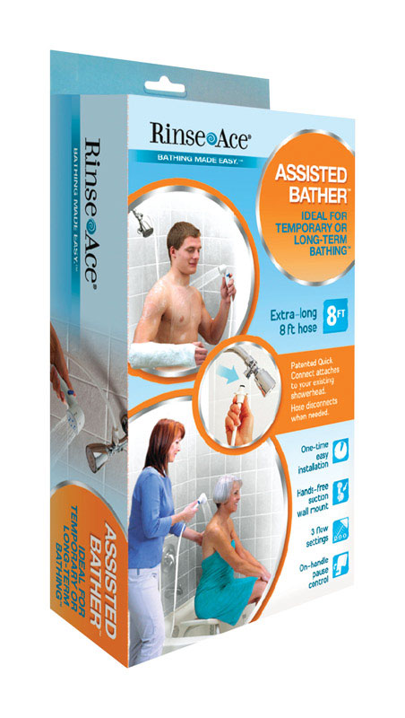 RINSE ACE - Rinse Ace White PVC 8 in. Handheld Showerhead