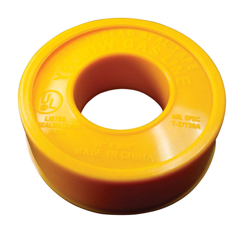 B & K - AA Thread Seal Yellow 1/2 in. W X 260 in. L Thread Seal Tape 0.1 oz