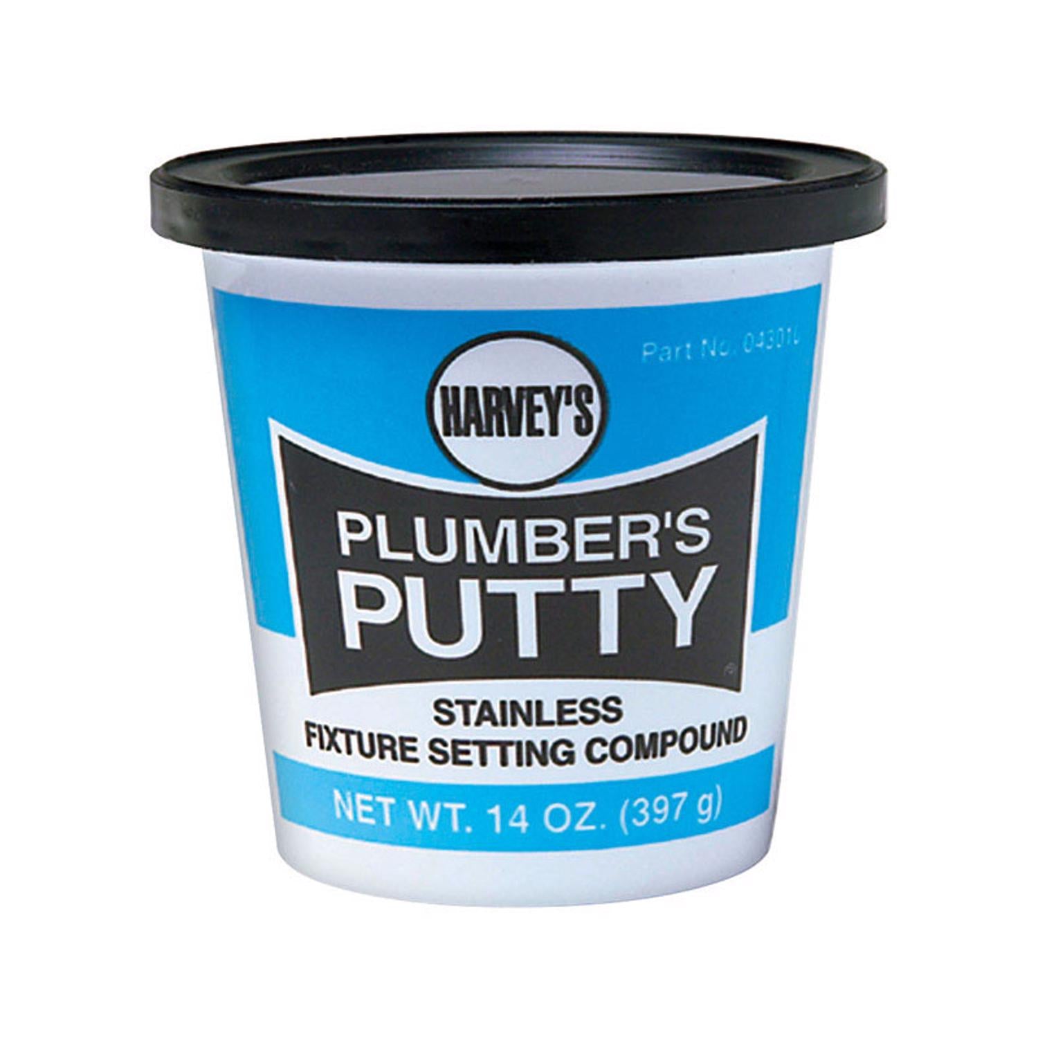 Harvey's Gray Plumbers Putty 14 oz - Case of 24