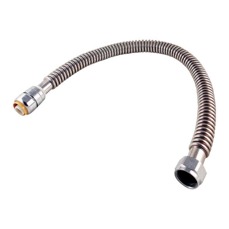 SHARKBITE - SharkBite 3/4 in. Push Fit X 3/4 in. D FIP 24 in. Stainless Steel Supply Line [SS3088FLEX24LF]