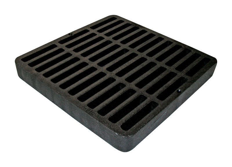 B & K - NDS 9 in. Black Square Polyolefin Drain Grate