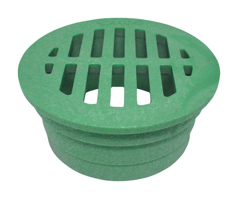 B & K - NDS 3 in. Green Round Polyethylene Drain Grate