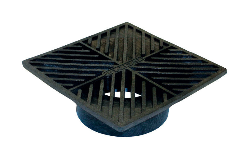 B & K - NDS 6 in. Black Square Polyethylene Drain Grate