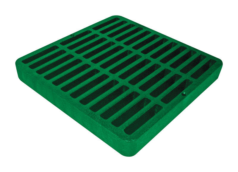 B & K - NDS 9 in. Green Square Polyethylene Drain Grate