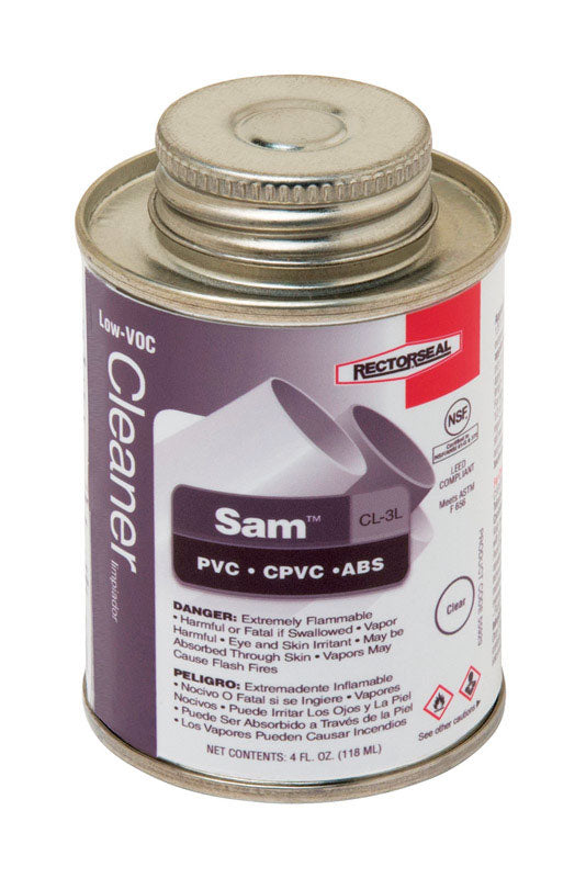 RECTORSEAL - RectorSeal Sam Clear Cleaner For ABS/CPVC/PVC 4 oz